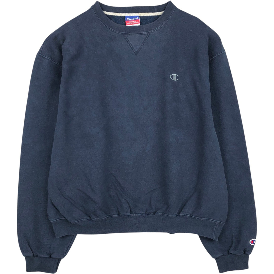 2000'S Champion Authentic Athletic Apparel One-Point Logo Sweatshirt, Men's Size L unclear navy blue type Vintage Second Hand