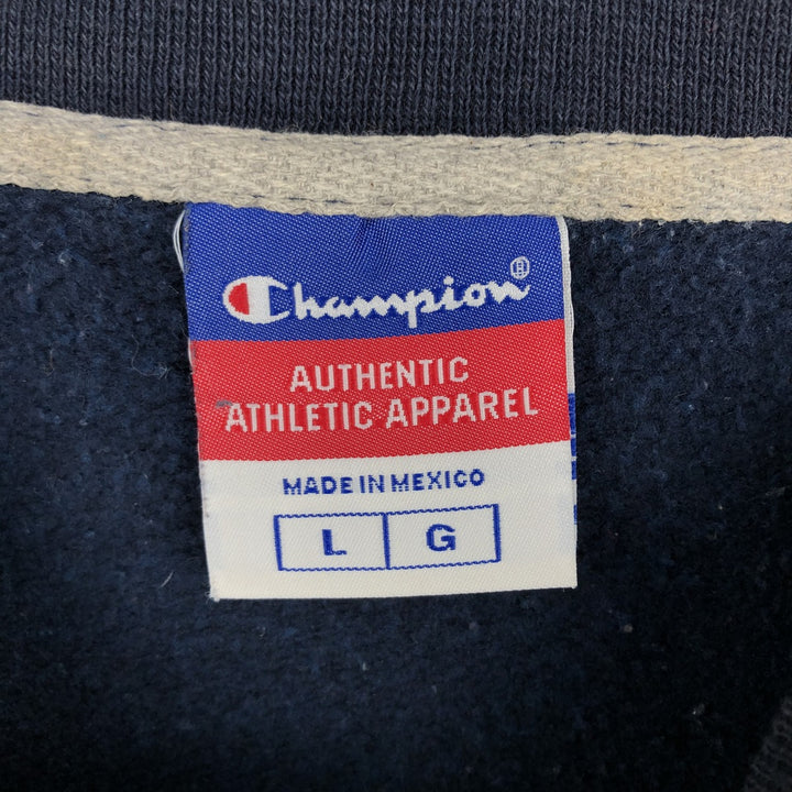 2000'S Champion Authentic Athletic Apparel One-Point Logo Sweatshirt, Men's Size L unclear navy blue type Vintage Second Hand