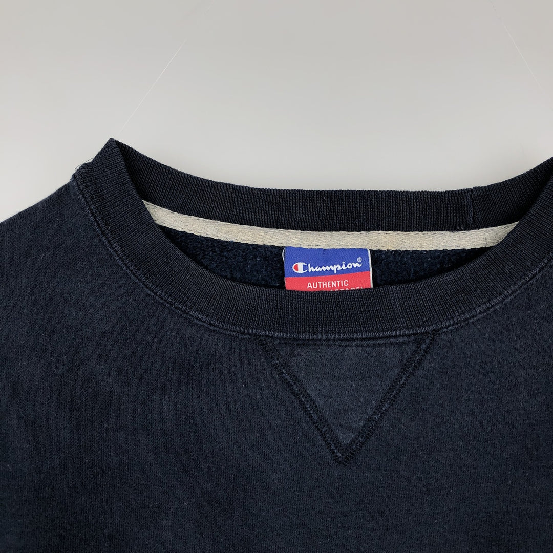 2000'S Champion Authentic Athletic Apparel One-Point Logo Sweatshirt, Men's Size L unclear navy blue type Vintage Second Hand