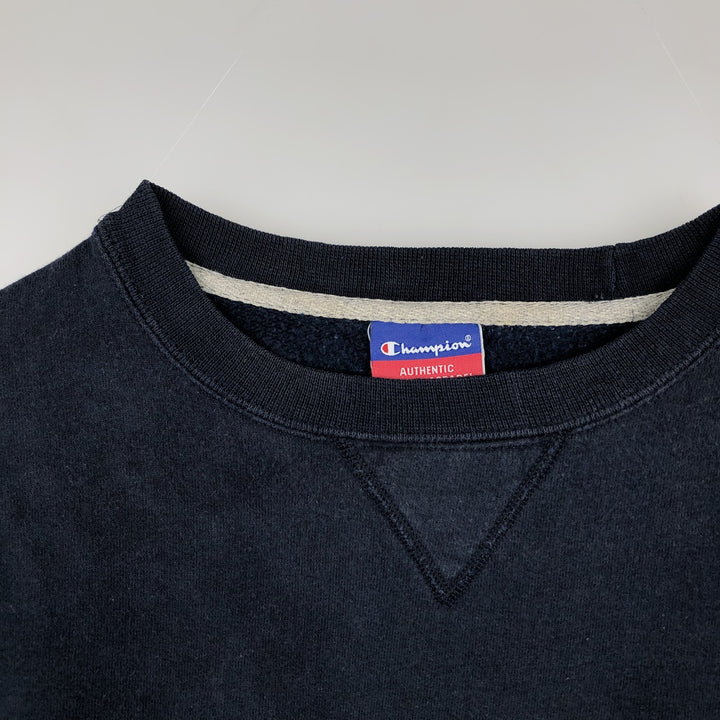 2000'S Champion Authentic Athletic Apparel One-Point Logo Sweatshirt, Men's Size L unclear navy blue type Vintage Second Hand