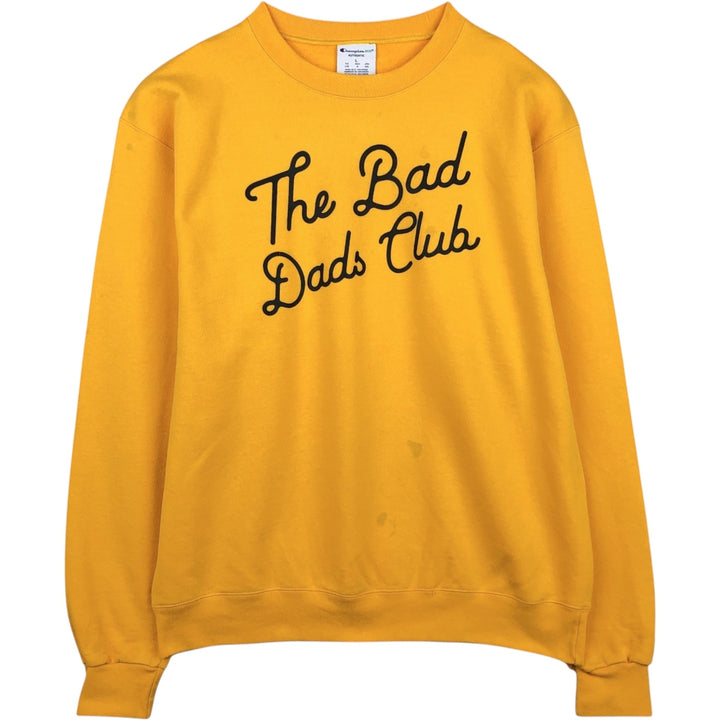 2000'S Champion ECO AUTHENTIC College Sweatshirt (Men's Size L) cotton yellow type Vintage Second Hand