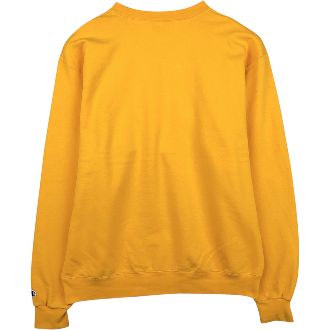 2000'S Champion ECO AUTHENTIC College Sweatshirt (Men's Size L) cotton yellow type Vintage Second Hand