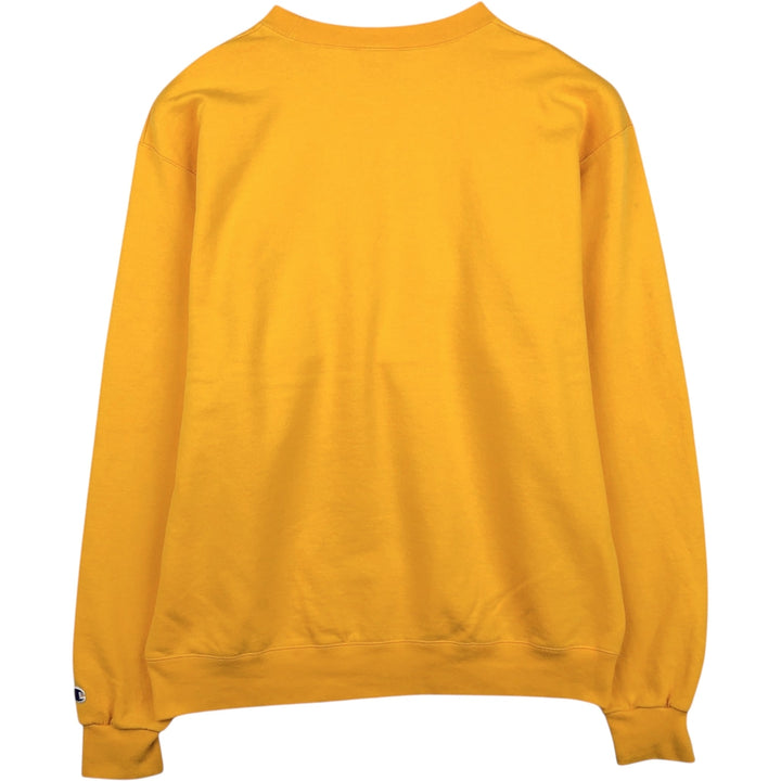 2000'S Champion ECO AUTHENTIC College Sweatshirt (Men's Size L) cotton yellow type Vintage Second Hand