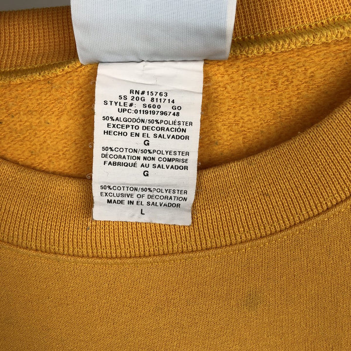 2000'S Champion ECO AUTHENTIC College Sweatshirt (Men's Size L) cotton yellow type Vintage Second Hand