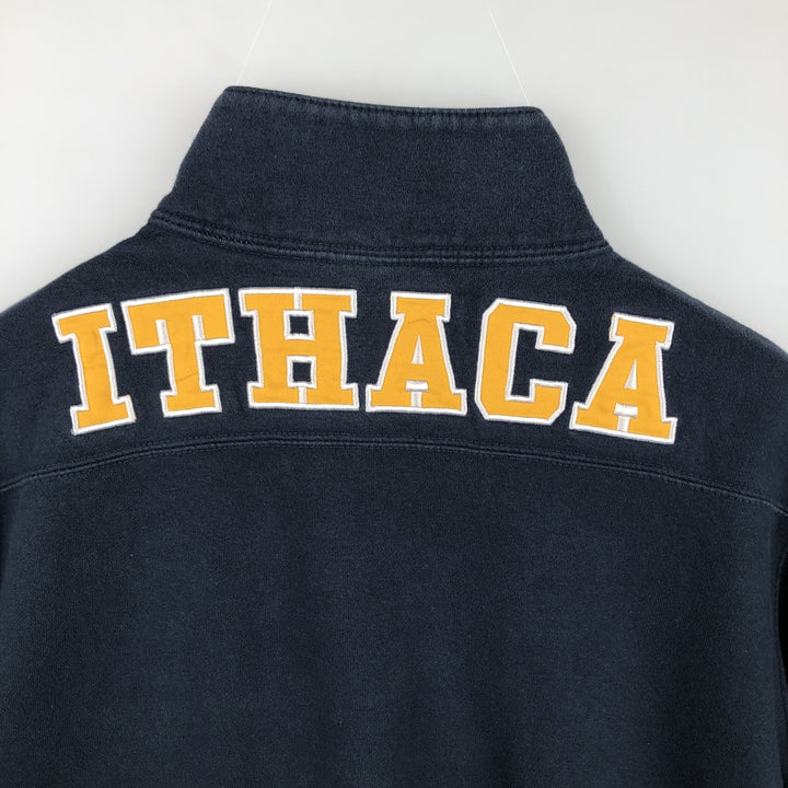 Champion Heritage Half-Button College Sweatshirt (Men's Size L) cotton navy blue type Vintage Second Hand