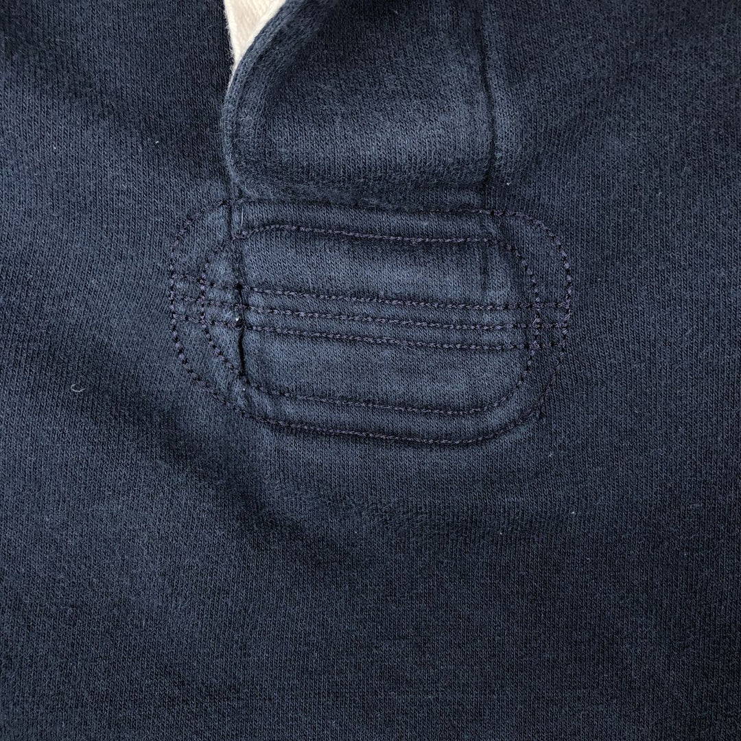 Champion Heritage Half-Button College Sweatshirt (Men's Size L) cotton navy blue type Vintage Second Hand