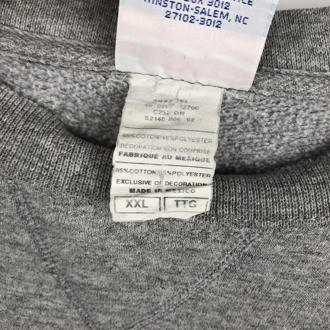2000'S Champion AUTHENTIC ATHLETIC APPAREL One-Point Logo Sweatshirt, Men's XXL equivalent. cotton gray type Vintage Second Hand