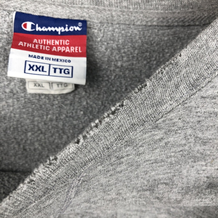 2000'S Champion AUTHENTIC ATHLETIC APPAREL One-Point Logo Sweatshirt, Men's XXL equivalent. cotton gray type Vintage Second Hand