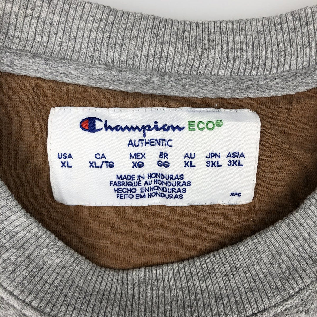 Champion ECO One-Point Logo Sweatshirt, Men's XL cotton gray type Vintage Second Hand