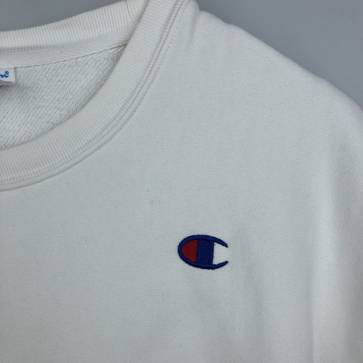 Champion REVERSE WEAVE Reverse Weave One Point Logo Sweatshirt Trainer Men's L size cotton white type Vintage Second Hand