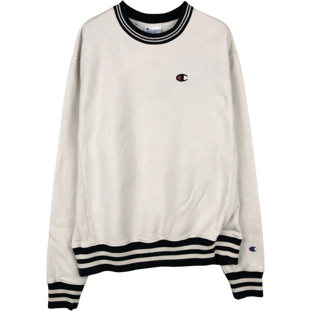 Champion REVERSE WEAVE Reverse Weave One Point Logo Sweatshirt Trainer Men's M cotton ivory Vintage Second Hand