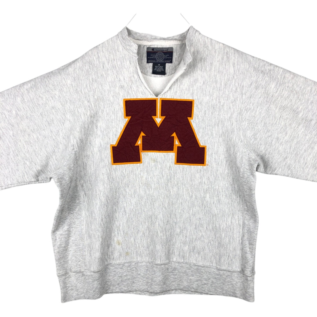 2000'S Champion Original Reverse Weave Cut-Off College Sweatshirt (Men's Size M) cotton gray type Vintage Second Hand