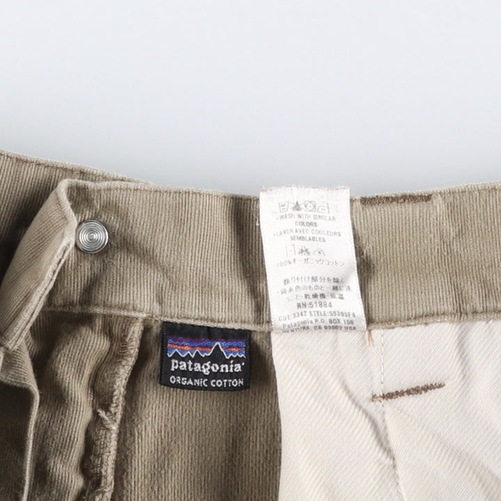 2000'S Patagonia Brushed Ridge Pants 55305F4 Cotton Pants Men's W32 equivalent Organic cotton Beige type Vintage Second Hand