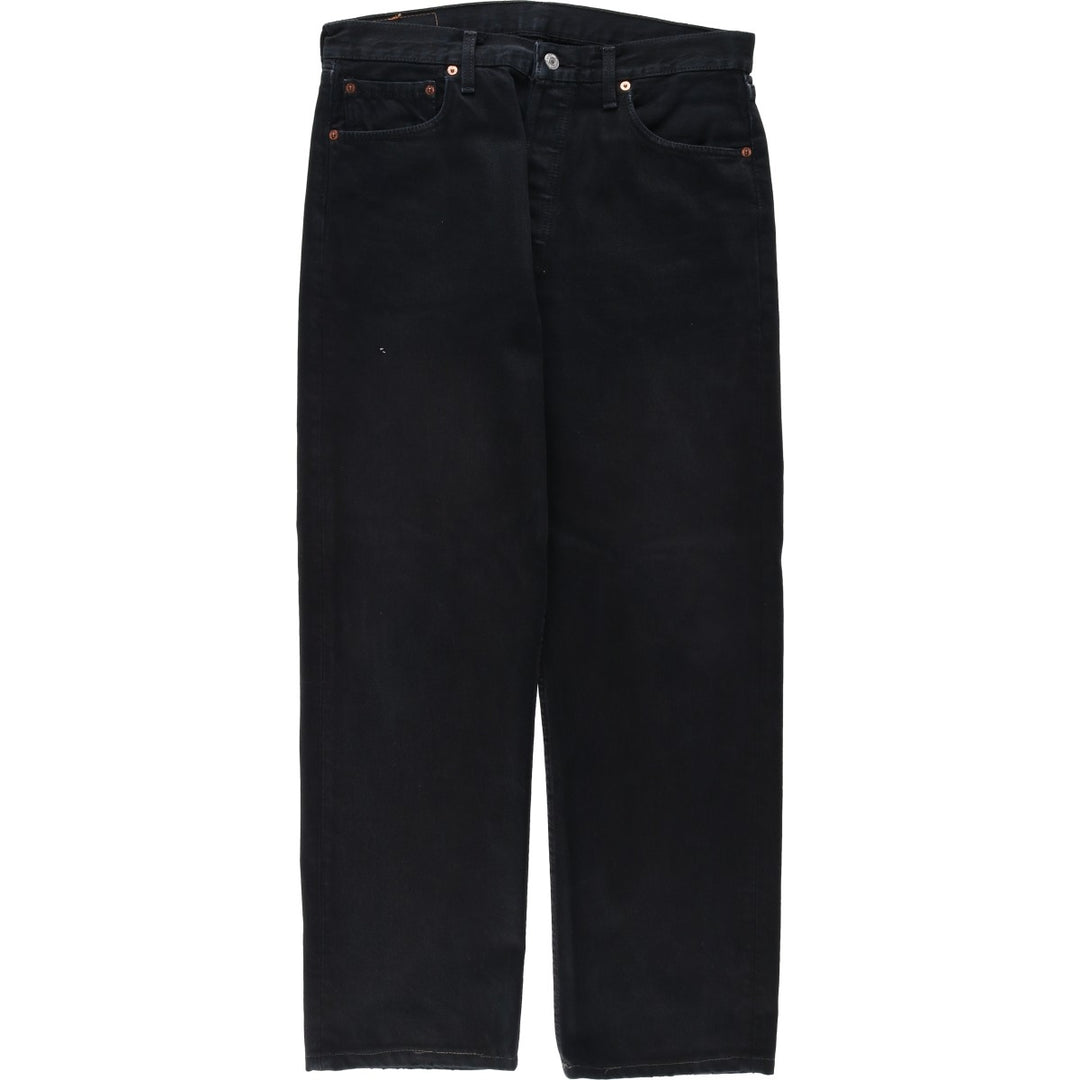 1990'S Levi's 00501-0165 Euro Model Black Denim Straight Leg Jeans, Made in England, Men's W33 (approx.), Vintage cotton black type Vintage Second Hand