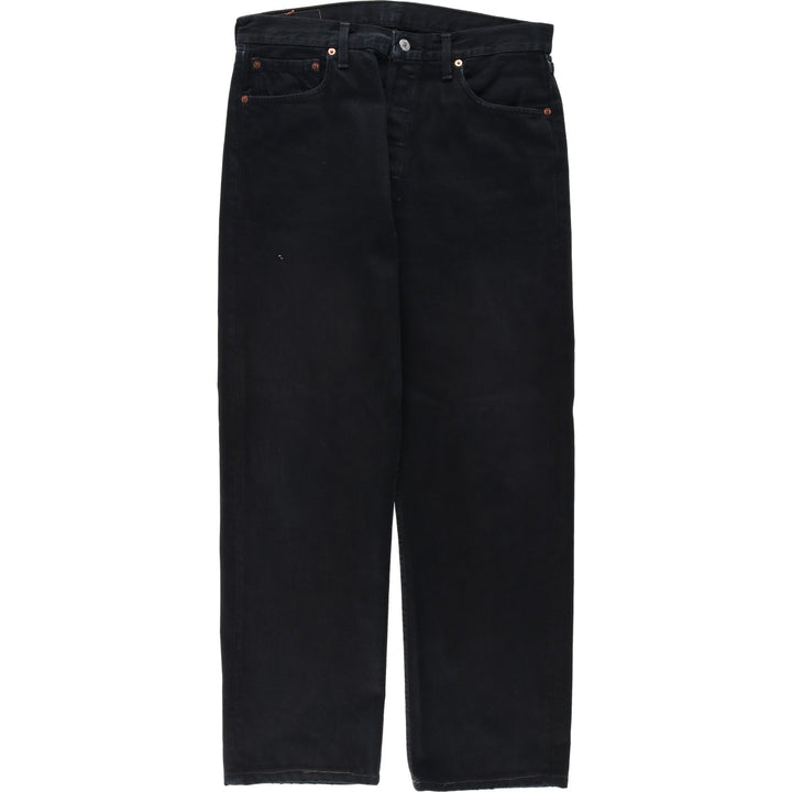 1990'S Levi's 00501-0165 Euro Model Black Denim Straight Leg Jeans, Made in England, Men's W33 (approx.), Vintage cotton black type Vintage Second Hand
