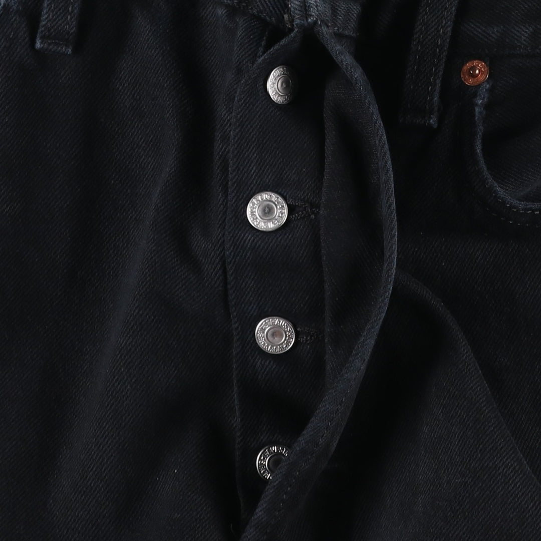 1990'S Levi's 00501-0165 Euro Model Black Denim Straight Leg Jeans, Made in England, Men's W33 (approx.), Vintage cotton black type Vintage Second Hand
