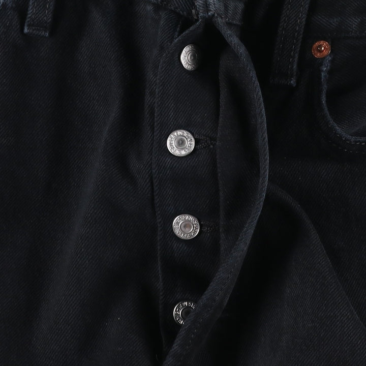 1990'S Levi's 00501-0165 Euro Model Black Denim Straight Leg Jeans, Made in England, Men's W33 (approx.), Vintage cotton black type Vintage Second Hand