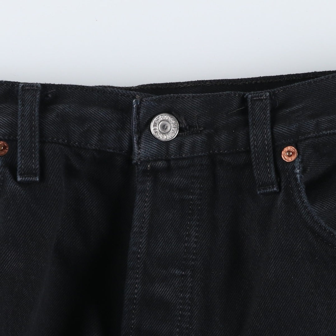 1990'S Levi's 00501-0165 Euro Model Black Denim Straight Leg Jeans, Made in England, Men's W33 (approx.), Vintage cotton black type Vintage Second Hand