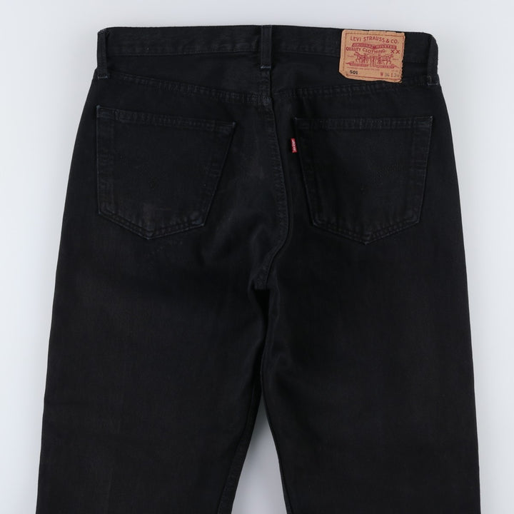 1990'S Levi's 00501-0165 Euro Model Black Denim Straight Leg Jeans, Made in England, Men's W33 (approx.), Vintage cotton black type Vintage Second Hand