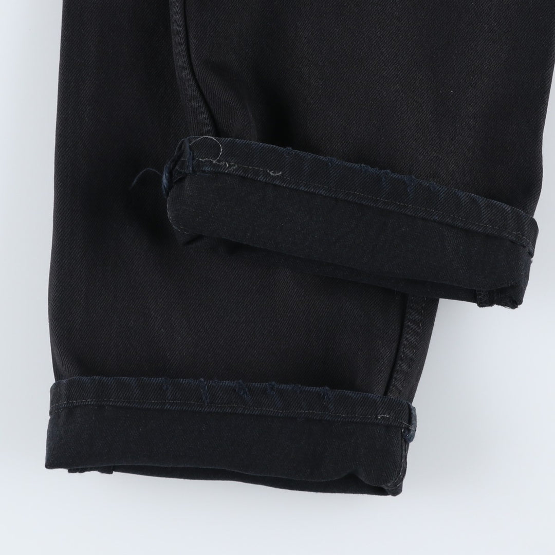 1990'S Levi's 00501-0165 Euro Model Black Denim Straight Leg Jeans, Made in England, Men's W33 (approx.), Vintage cotton black type Vintage Second Hand