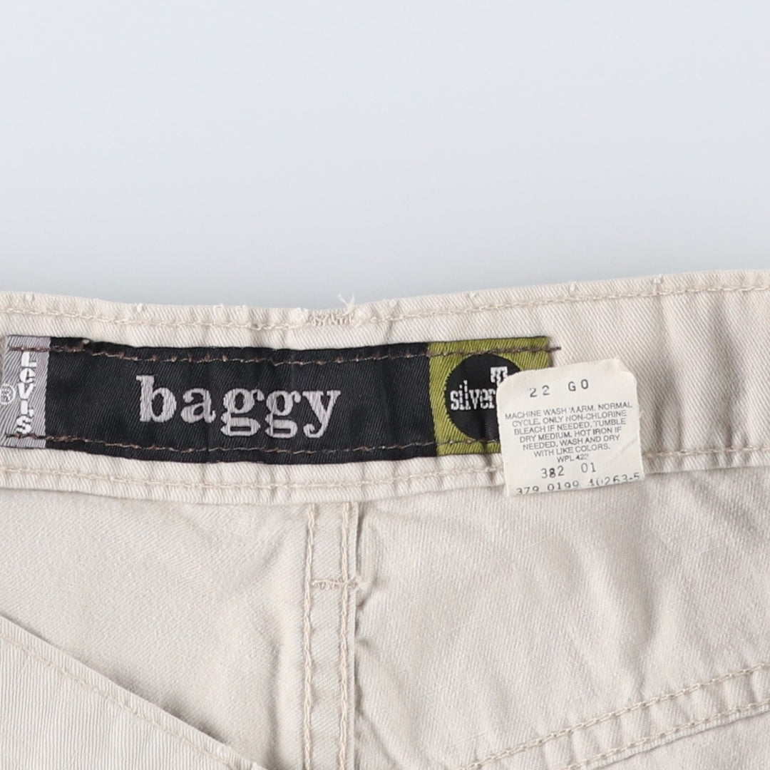 90'S Levi's Silver Tab Baggy Chino Pants, Made in USA, Men's, Size W32, Vintage cotton Beige type Vintage Second Hand