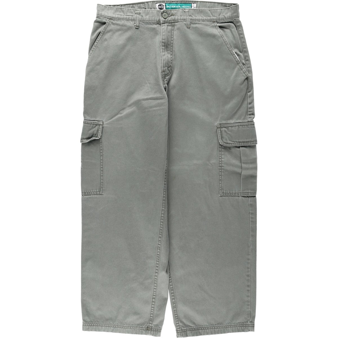 Levi's Silver Tab Jeans Chino Cargo Pants, Men's Size W35 (approx.) cotton Khaki type Vintage Second Hand