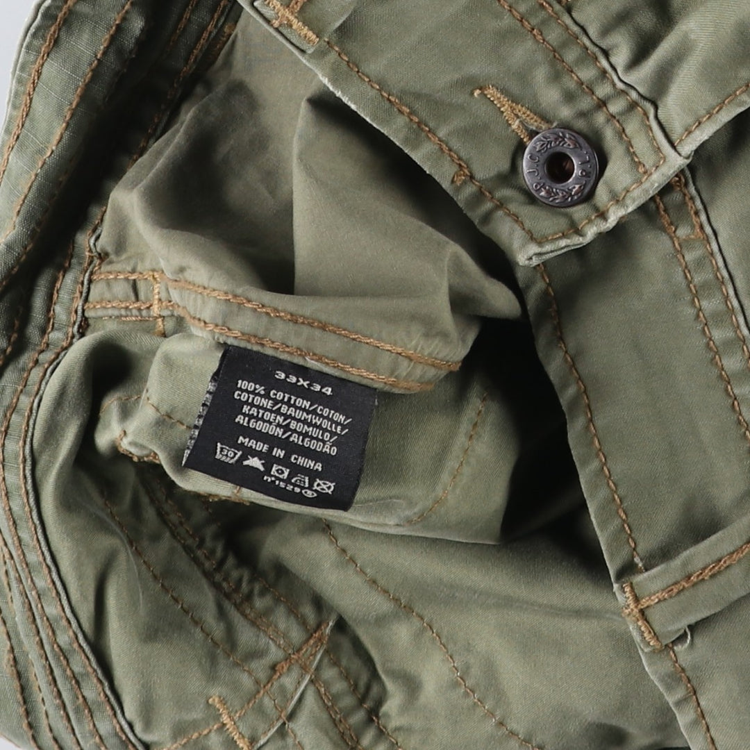 2000'S Ralph Lauren POLO JEANS COMPANY Double Knee Military Pants, Men's Size W34 (approx.) cotton Khaki type Vintage Second Hand