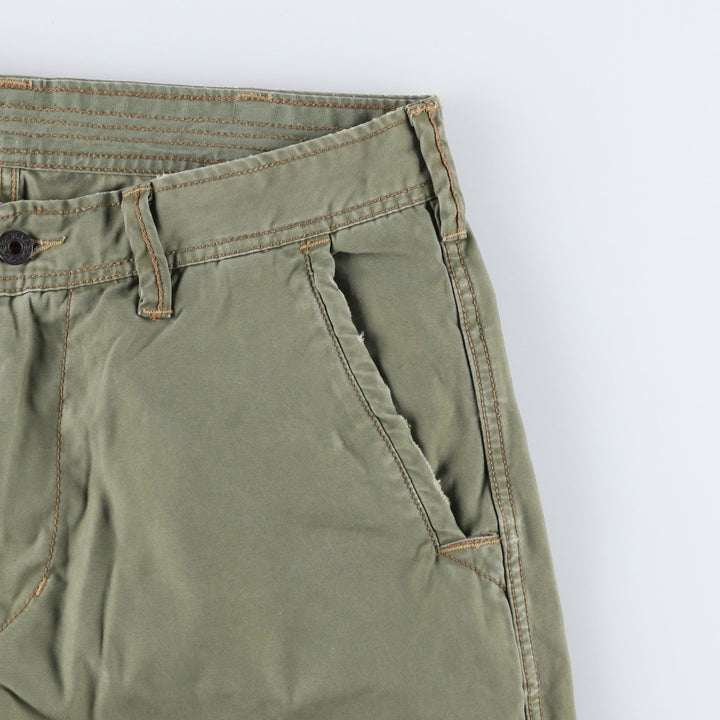 2000'S Ralph Lauren POLO JEANS COMPANY Double Knee Military Pants, Men's Size W34 (approx.) cotton Khaki type Vintage Second Hand