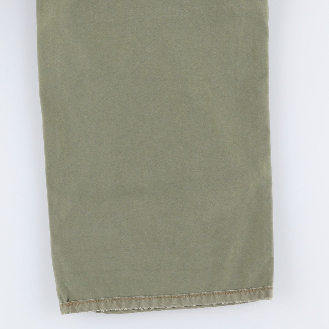 2000'S Ralph Lauren POLO JEANS COMPANY Double Knee Military Pants, Men's Size W34 (approx.) cotton Khaki type Vintage Second Hand