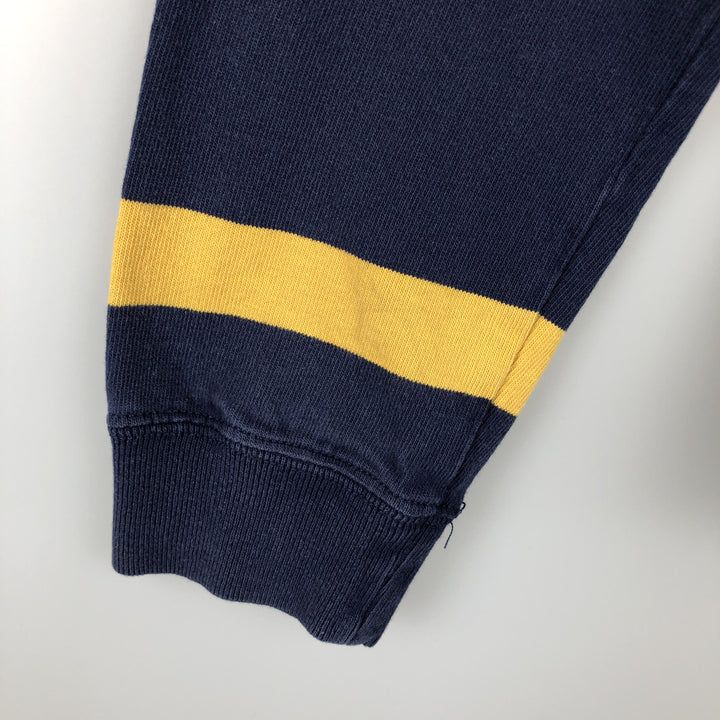 Ralph Lauren POLO RALPH LAUREN CUSTOM SLIM FIT Striped Pattern Long-Sleeve Rugby Shirt, Men's Size M (approx.) cotton navy blue type Vintage Second Hand