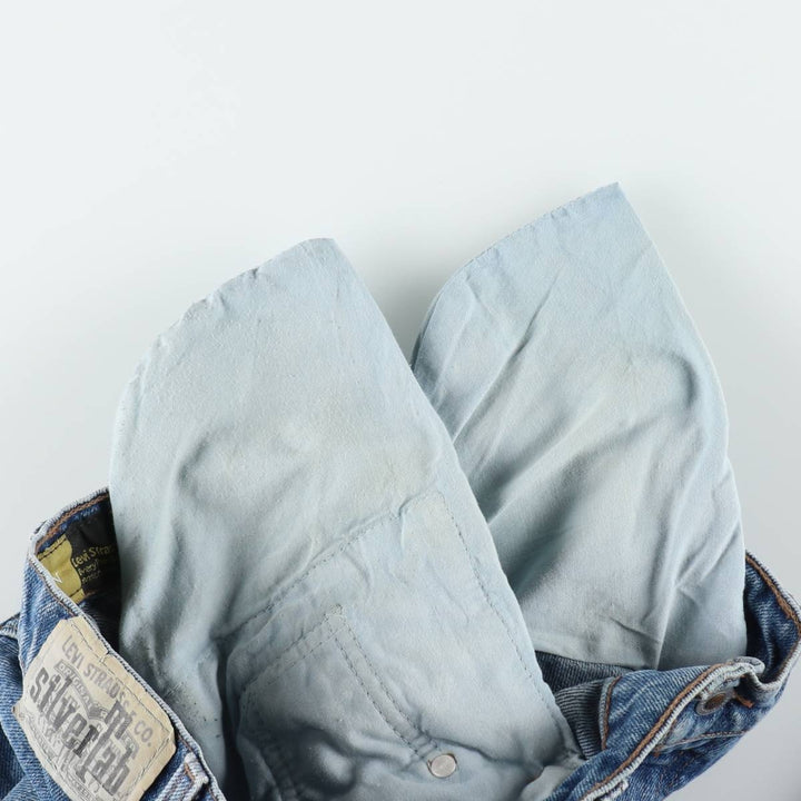 1990'S Levi's Silver Tab Lean Tapered Denim Pants, Made in USA, Men's Size W29 (approx.), Vintage cotton blue type Vintage Second Hand