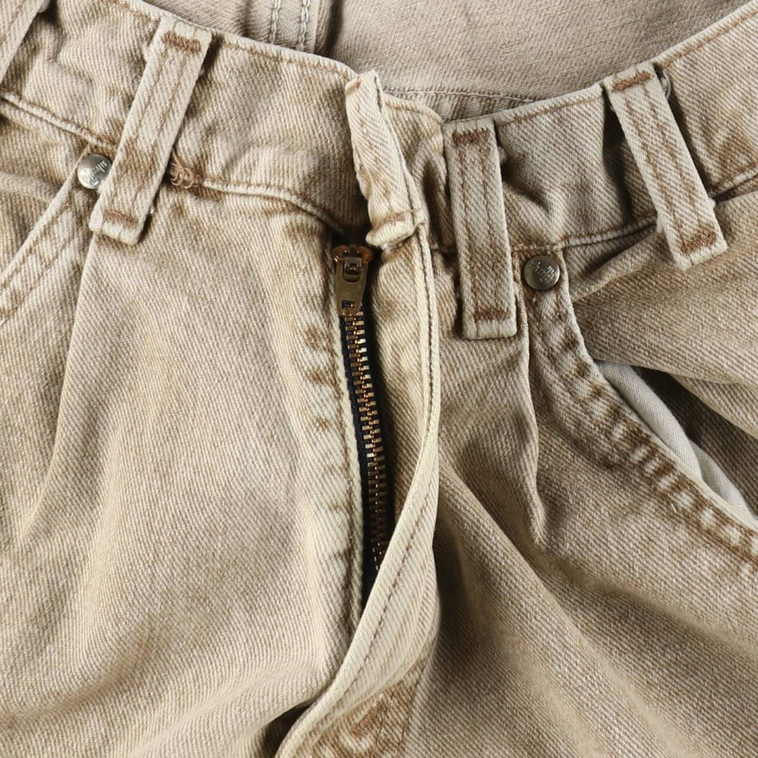 90'S Levi's Silver Tab Baggy Tapered Denim Pants, Made in USA, Men's, Size W29, Vintage cotton Khaki type beige Vintage Second Hand