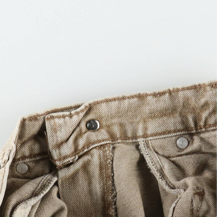 90'S Levi's Silver Tab Baggy Tapered Denim Pants, Made in USA, Men's, Size W29, Vintage cotton Khaki type beige Vintage Second Hand