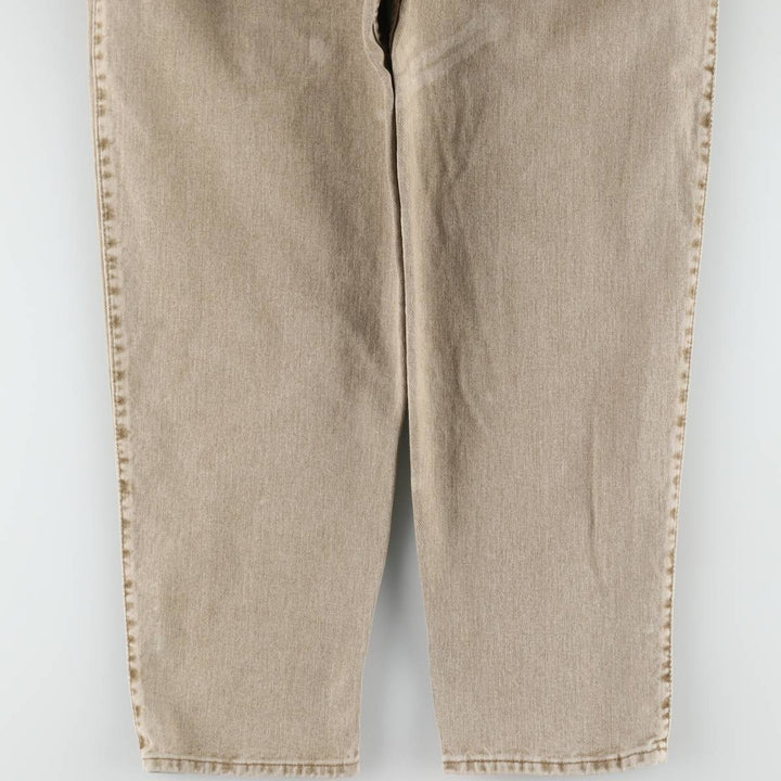90'S Levi's Silver Tab Baggy Tapered Denim Pants, Made in USA, Men's, Size W29, Vintage cotton Khaki type beige Vintage Second Hand
