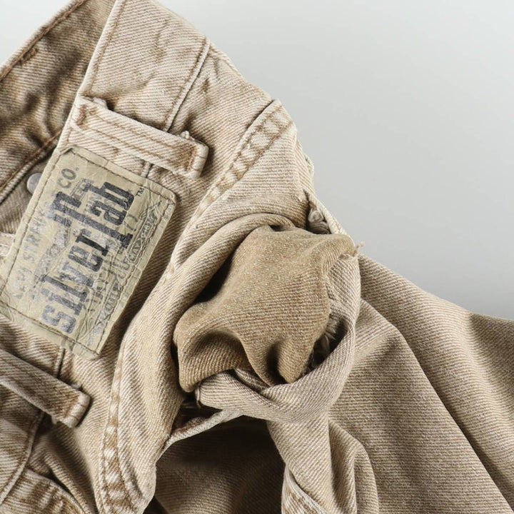90'S Levi's Silver Tab Baggy Tapered Denim Pants, Made in USA, Men's, Size W29, Vintage cotton Khaki type beige Vintage Second Hand