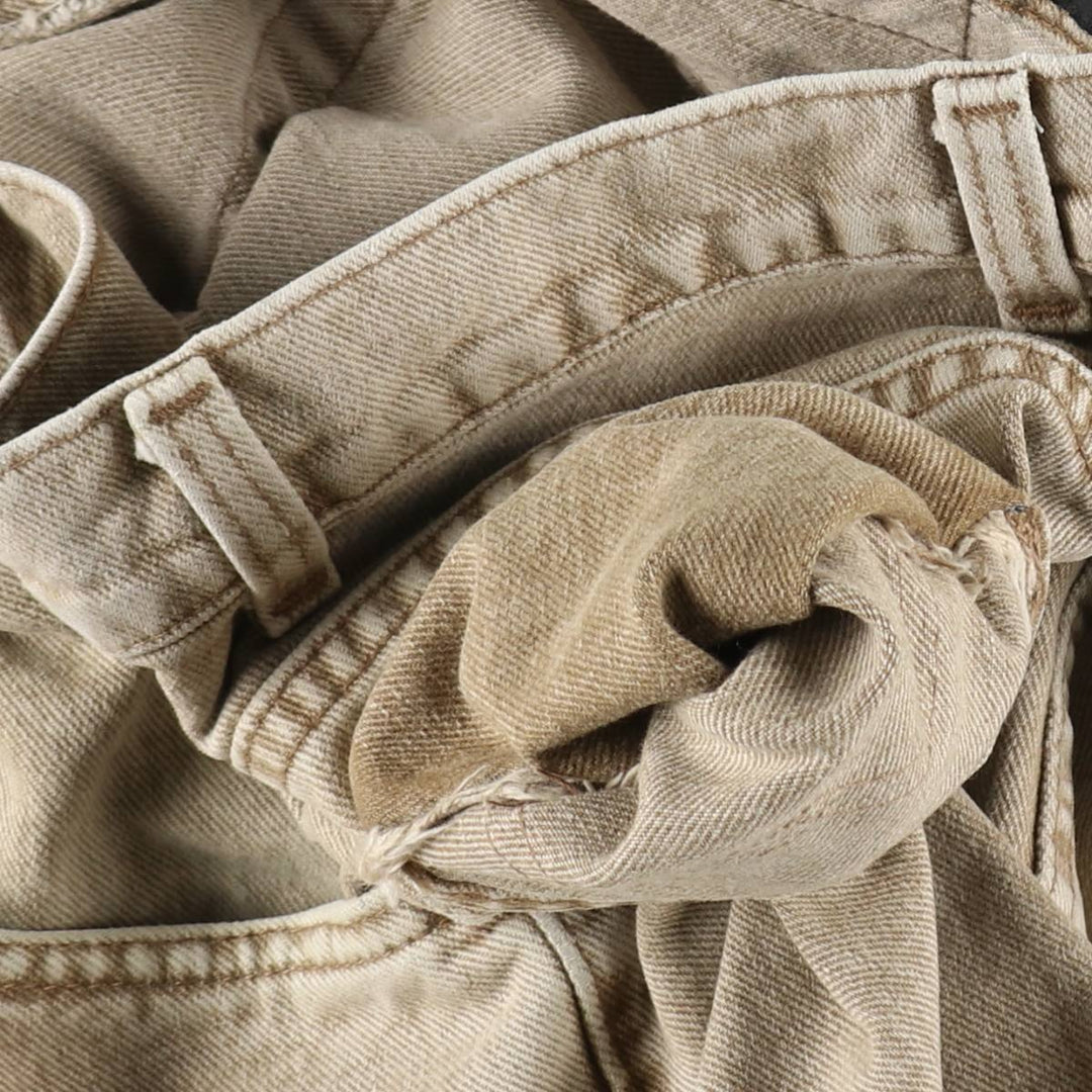 90'S Levi's Silver Tab Baggy Tapered Denim Pants, Made in USA, Men's, Size W29, Vintage cotton Khaki type beige Vintage Second Hand