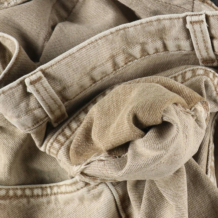 90'S Levi's Silver Tab Baggy Tapered Denim Pants, Made in USA, Men's, Size W29, Vintage cotton Khaki type beige Vintage Second Hand