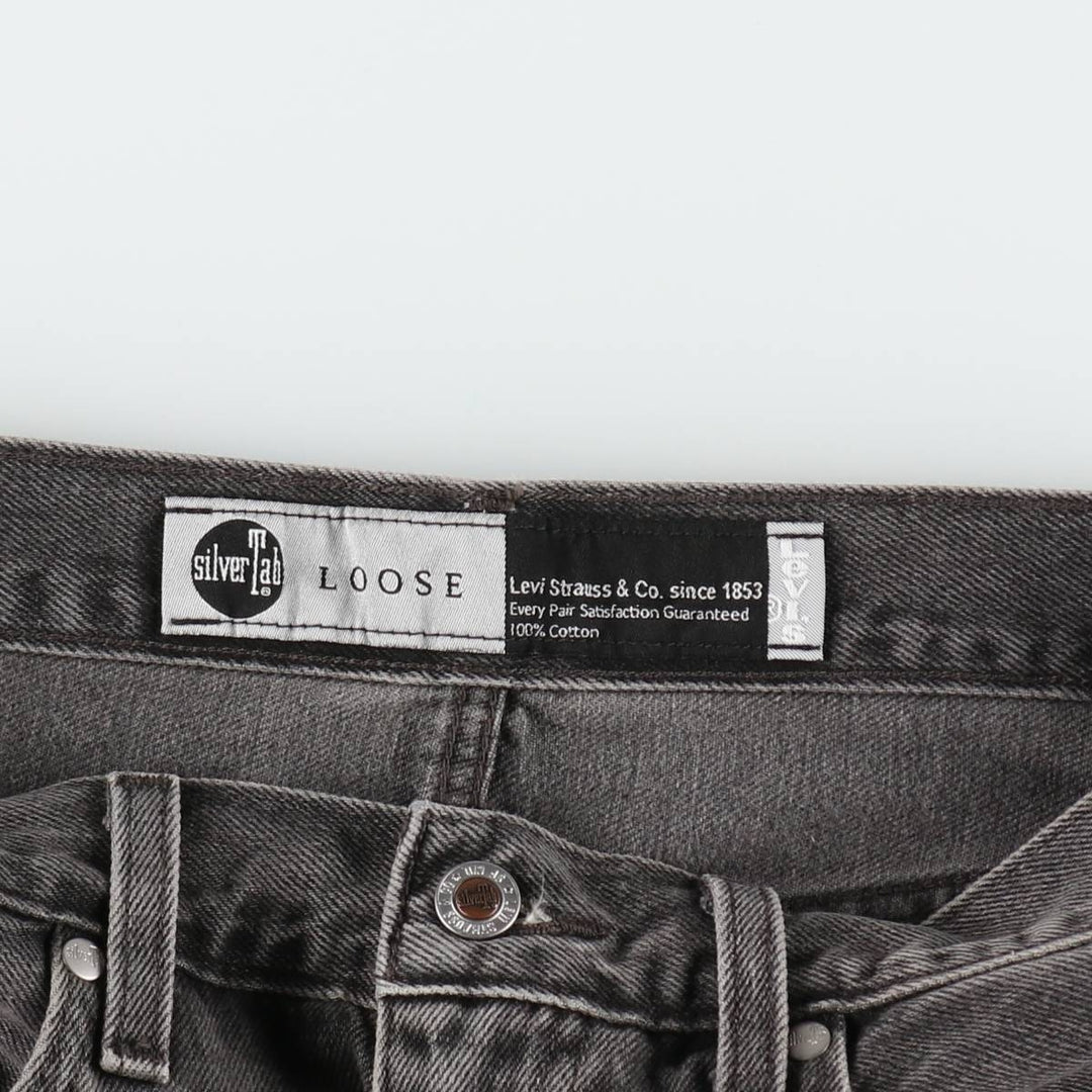 Levi's SILVER TAB LOOSE Tapered Denim Pants, Men's Size W31 cotton gray type Vintage Second Hand