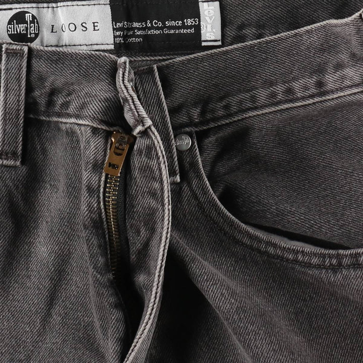Levi's SILVER TAB LOOSE Tapered Denim Pants, Men's Size W31 cotton gray type Vintage Second Hand