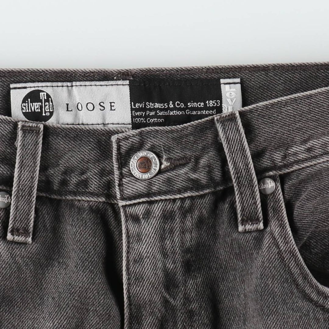 Levi's SILVER TAB LOOSE Tapered Denim Pants, Men's Size W31 cotton gray type Vintage Second Hand