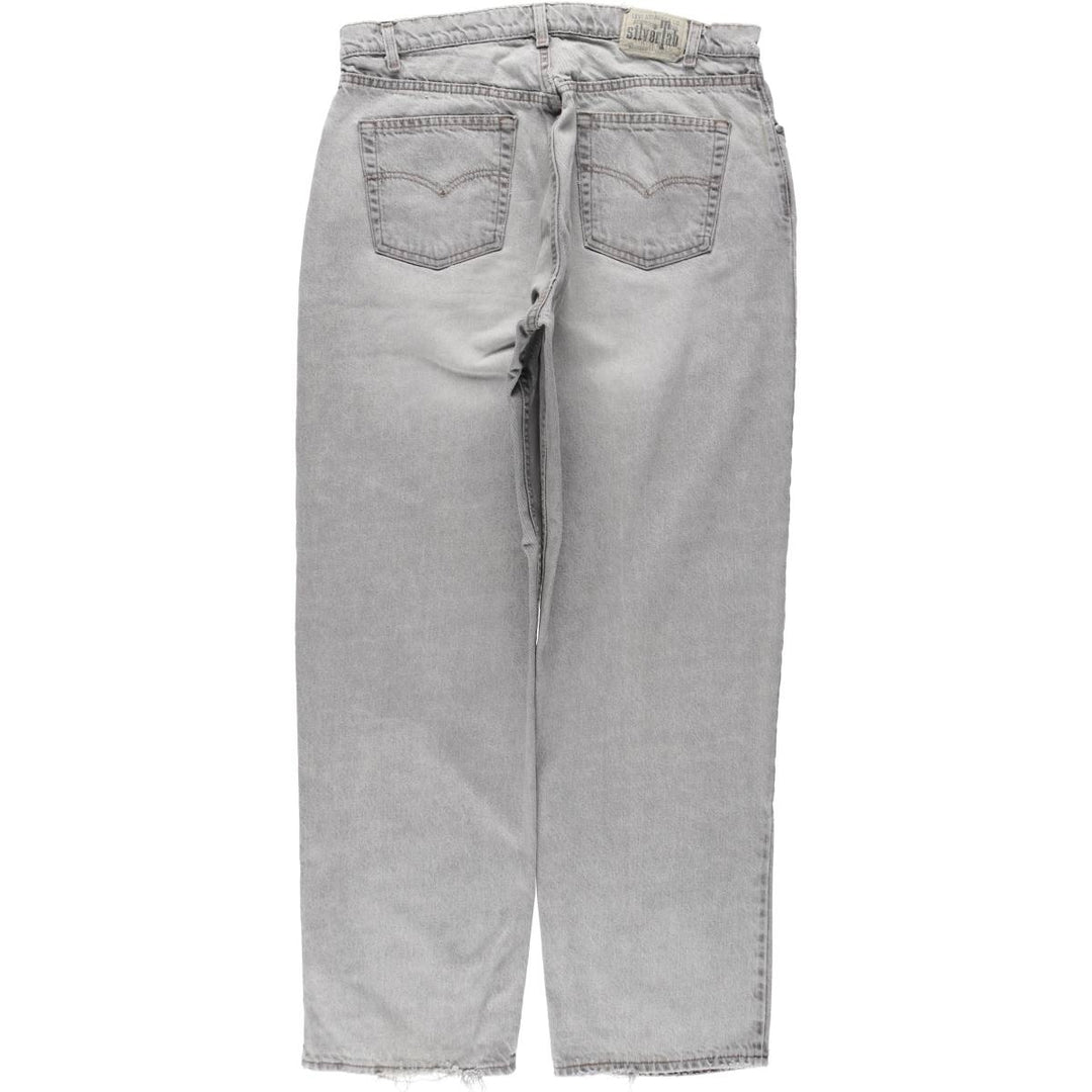 90'S Levi's Silver Tab Loose Tapered Denim Pants, Made in USA, Men's, Size W37, Vintage cotton gray type Vintage Second Hand