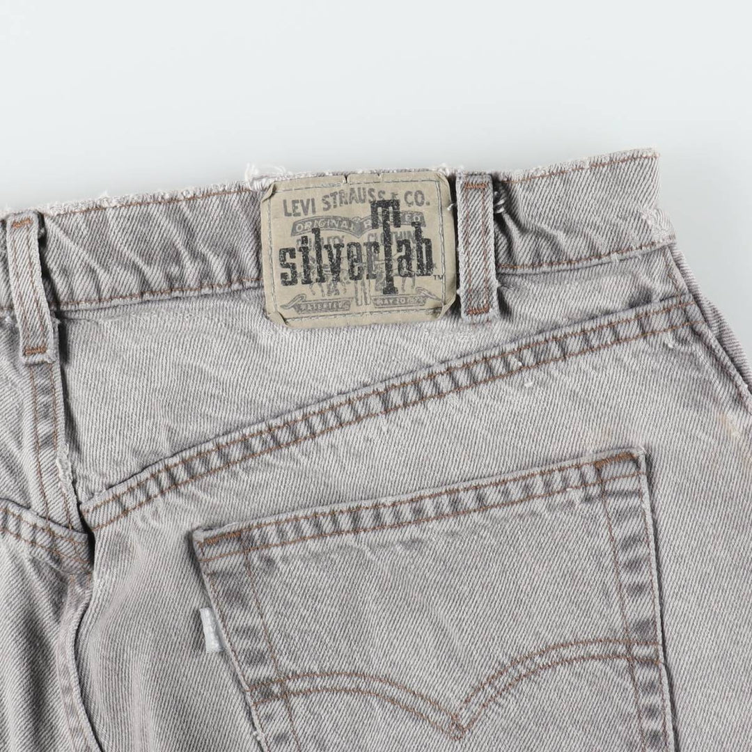 90'S Levi's Silver Tab Loose Tapered Denim Pants, Made in USA, Men's, Size W37, Vintage cotton gray type Vintage Second Hand