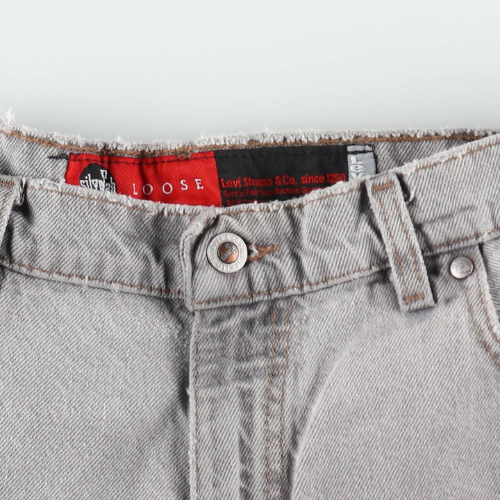 90'S Levi's Silver Tab Loose Tapered Denim Pants, Made in USA, Men's, Size W37, Vintage cotton gray type Vintage Second Hand