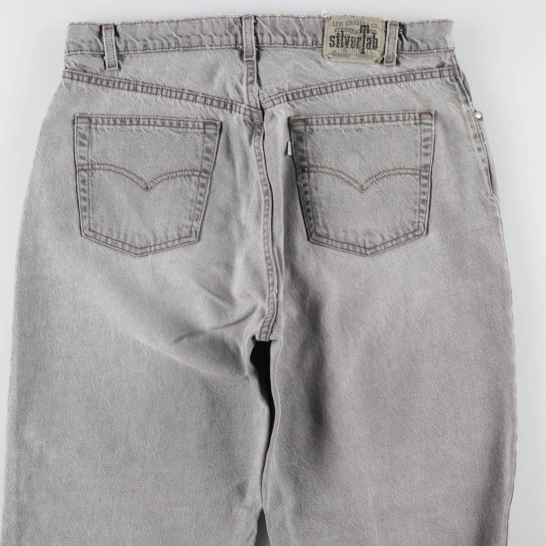 90'S Levi's Silver Tab Loose Tapered Denim Pants, Made in USA, Men's, Size W37, Vintage cotton gray type Vintage Second Hand