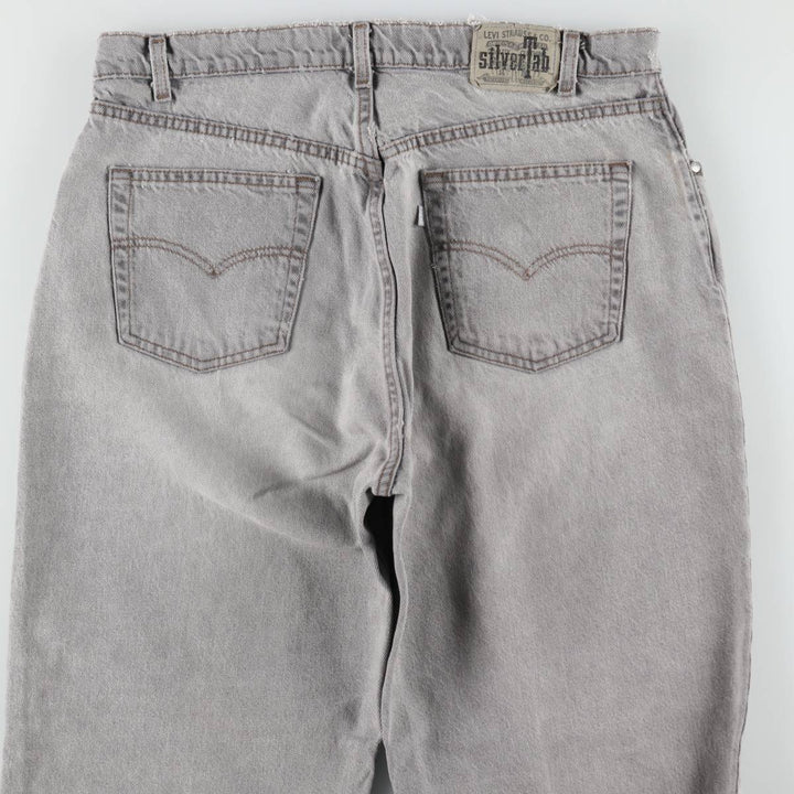 90'S Levi's Silver Tab Loose Tapered Denim Pants, Made in USA, Men's, Size W37, Vintage cotton gray type Vintage Second Hand