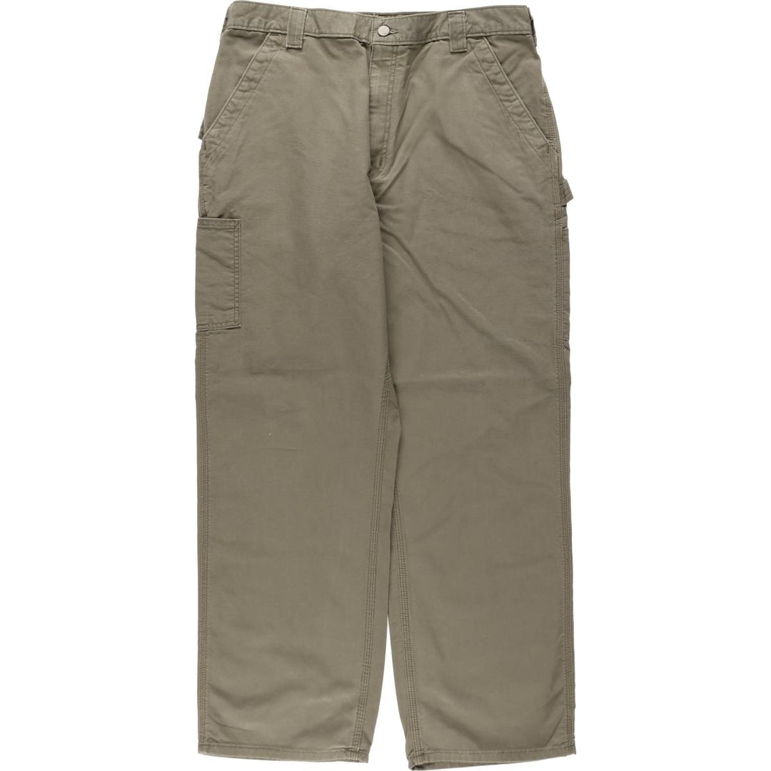 Carhartt Loose Fit Duck Painter Pants, Men's W35 (approx.) cotton Khaki type beige Vintage Second Hand