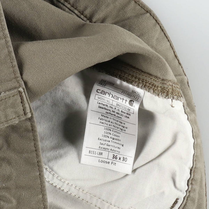 Carhartt Loose Fit Duck Painter Pants, Men's W35 (approx.) cotton Khaki type beige Vintage Second Hand