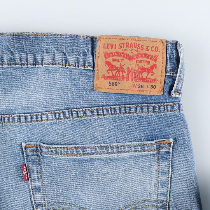 Levi's 569 straight denim pants for men, size W37 cotton blue type Vintage Second Hand