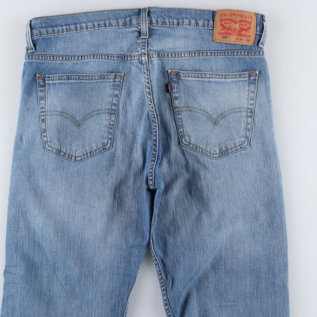 Levi's 569 straight denim pants for men, size W37 cotton blue type Vintage Second Hand