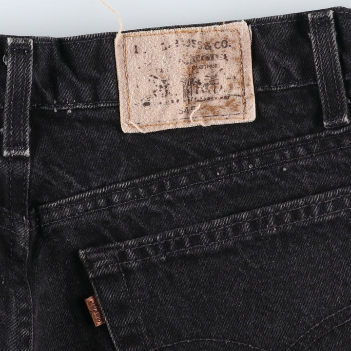 90'S Levi's 545-0230 Loose Orange Tab Black Denim Tapered Jeans, Made in USA, Men's W35 (approx.) cotton black type Vintage Second Hand